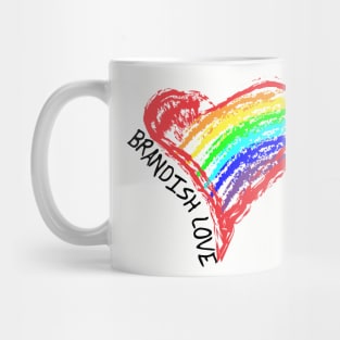 Brandish Love Rainbow Heart Mug